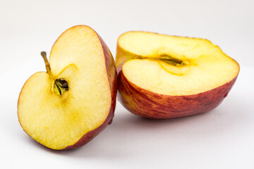 Red apple cut