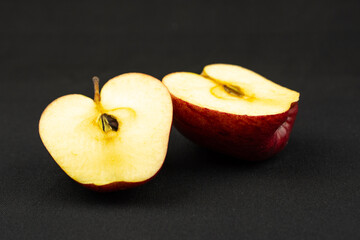Red apple cut