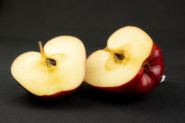 Red apple cut
