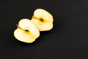 Red apple cut
