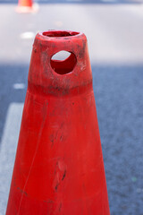 Orange traffic cone