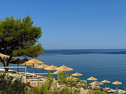 Sea and beach at summer in Montenegro 