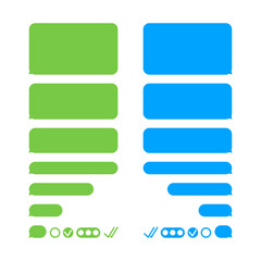 Obraz premium Set of message bubbles for creating dialogues, bubbles chat SMS message.