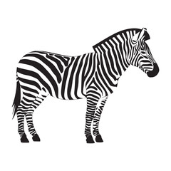 Zebra silhouette vector illustration