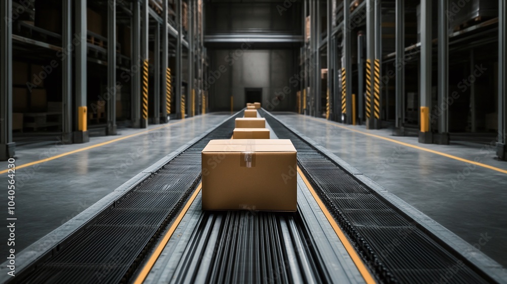 Poster automated warehouse package sorting system