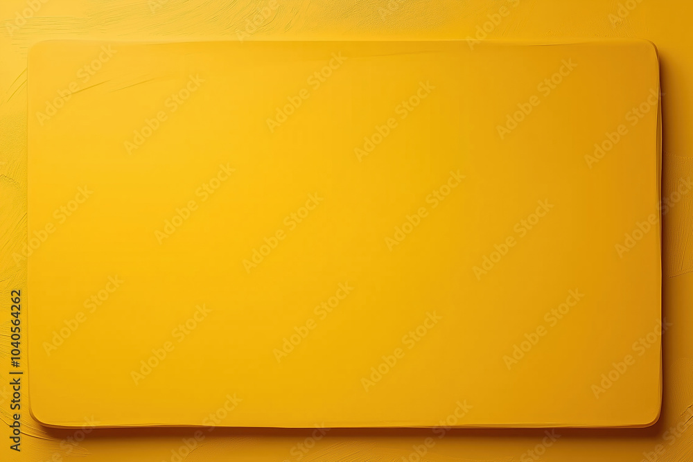 Aufkleber bright yellow surface with smooth texture displayed on a minimalist background