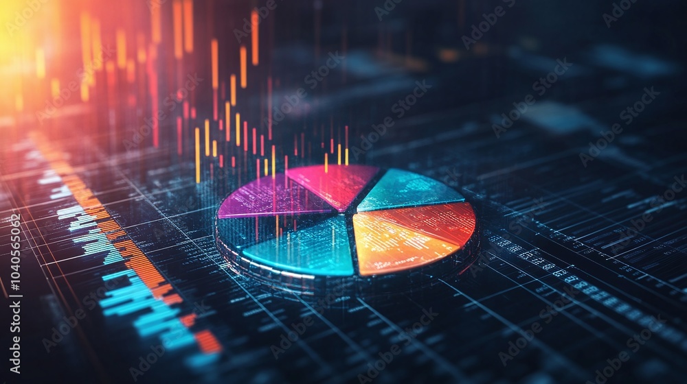 Poster global portfolio diversification concept with data visuals