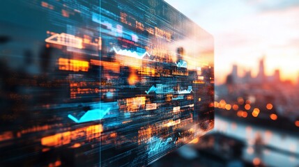 Transparent Holographic Screens Displaying Data Insights