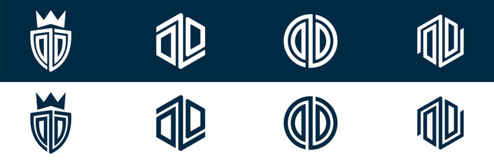 Typography DO letter logo design