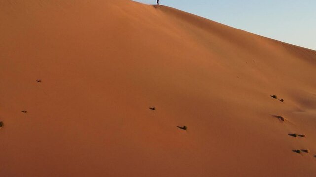 The Singing Dunes in Altyn Emel National Park of Kazakhistan during Golden Hour
