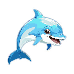 funny cartoon dolphin
