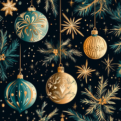 christmas sphere pattern illustration