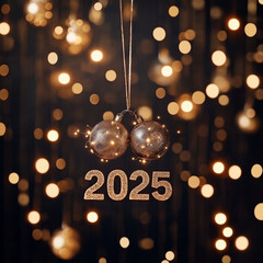 golden photo to welcome the new year 2025