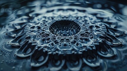 Abstract patterns of cymatics on water surface