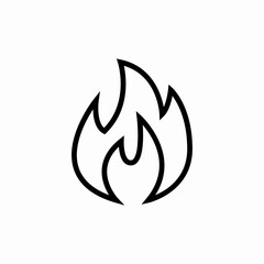 fire flames icon sign vector
