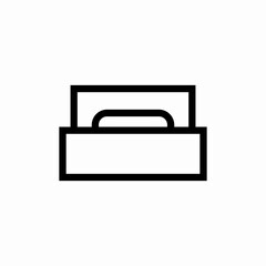 single bed icon sign vector