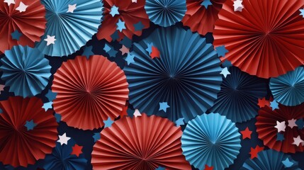 Obraz premium Festive Red, White, and Blue Decorations