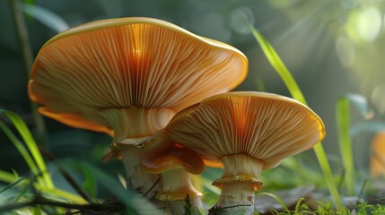 Fototapeta premium Mushroom against a clean background, beautiful fall specimen. Background minimal, mushroom highlighted.