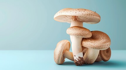 Fototapeta premium Mushroom captured on a basic background, awesome natural design. Background uncluttered, mushroom emphasized.