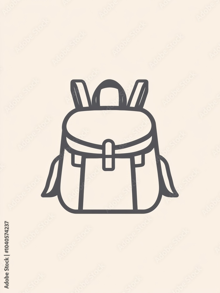 Poster this backpack icon features clean lines, representing the spirit of adventure and the excitement of 