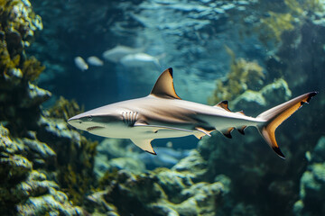 Obraz premium Black tip shark.