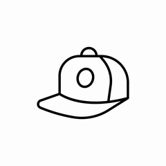 baseball cap icon sign vector
