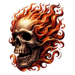 flaming skull png