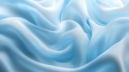Obraz premium Abstract background featuring flowing blue silk satin fabric creating a sense of elegance and luxury