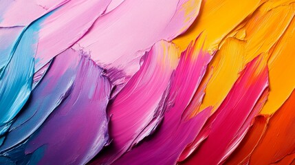 Fototapeta premium Colorful oil paint brush strokes in a detailed abstract pattern, ideal for creating textured wallpaper, art prints, and intricate patterns