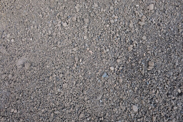 Sand and gravel mixture close-up, bulk building materials for concrete mortar