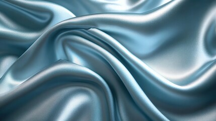 Obraz premium Luxurious blue silk fabric with flowing satin texture and glossy sheen perfect for elegance and fashion themes
