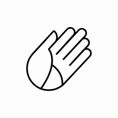 open hand icon sign vector