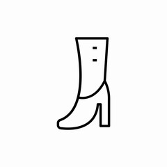 women high boot icon sign vector