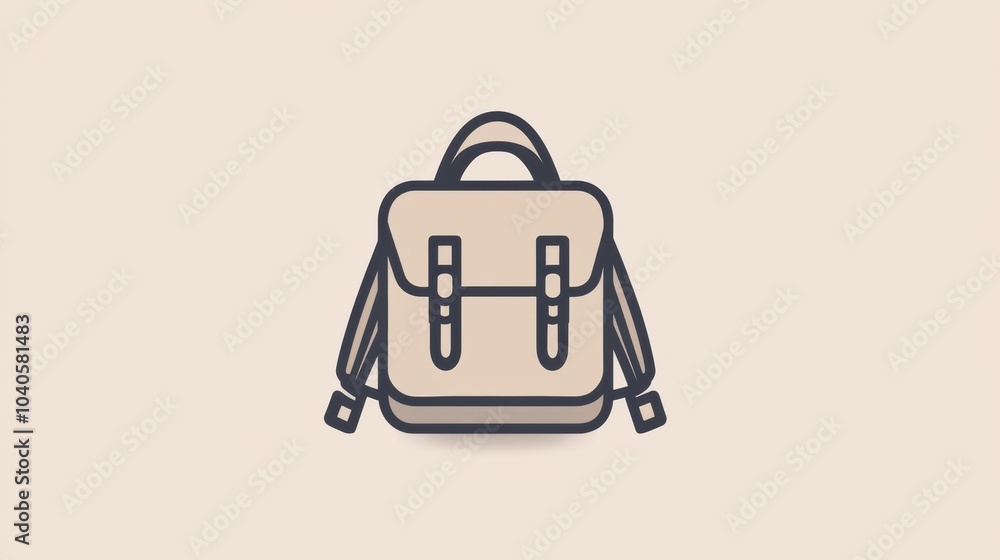 Poster this simple yet elegant backpack icon symbolizes the spirit of adventure and the excitement of explo