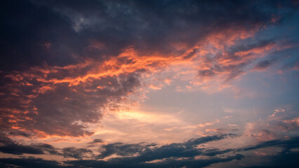 Obraz premium beautiful cluds during sunset in Cracow Poland