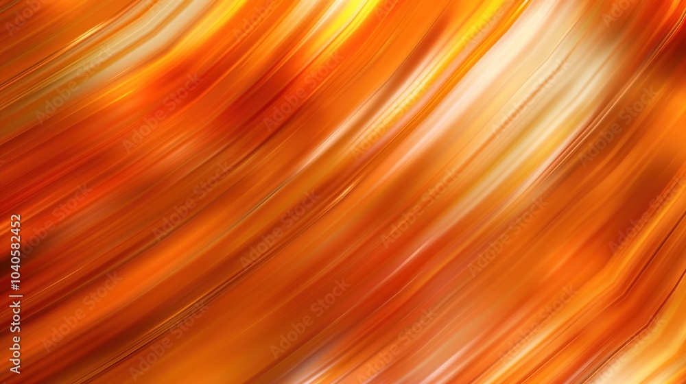 Poster swirling lines in warm orange hues create a dynamic and vibrant abstract design, evoking a sense of 