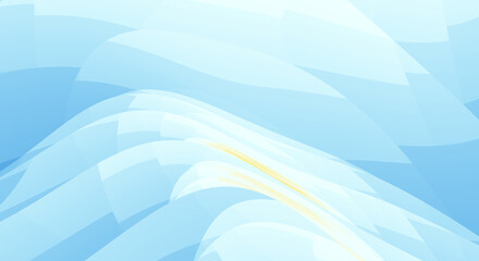 Abstract Flowing Blue and White Waves with Subtle Yellow Accents