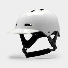 Fototapeta premium 3D Mockup skate Helmet White Isolated side view