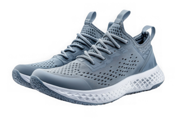 Grey Volleyball Shoes isolated on transparent background, png file, no background png file