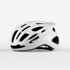 3D Mockup Bike cycling Helmet White Isolated side view