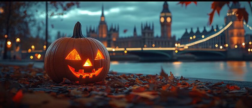 JackOLantern with a View of the London Bridge
