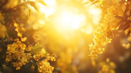 Golden Floral Sunset