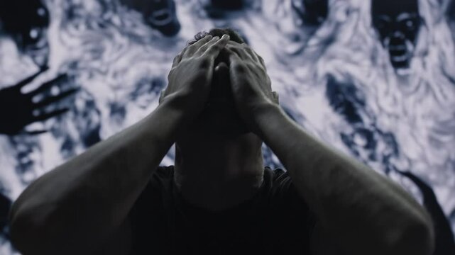 Expressive Emotional Distress Mental Health Awareness Dark Abstract Depression Anxiety