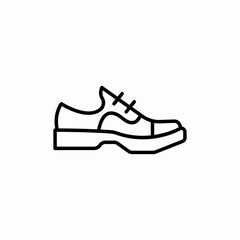 leather shoe icon sign vector