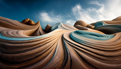 Abstract Fusion: Textured Harmony Wallpaper