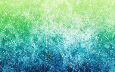 Obraz premium Vibrant ice texture with blue and green hues displayed in an abstract design during winter