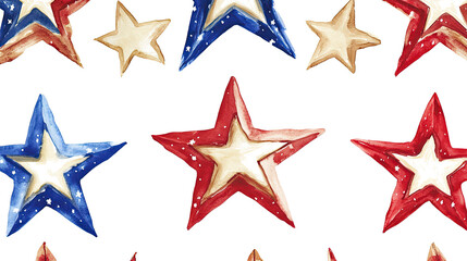 Obraz premium Watercolor Stars in Night Sky Patterns for Creative Use Generative AI