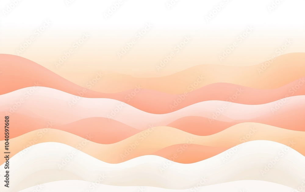 Aufkleber abstract wavy patterns in warm pastel colors create a calming visual experience suitable for modern 