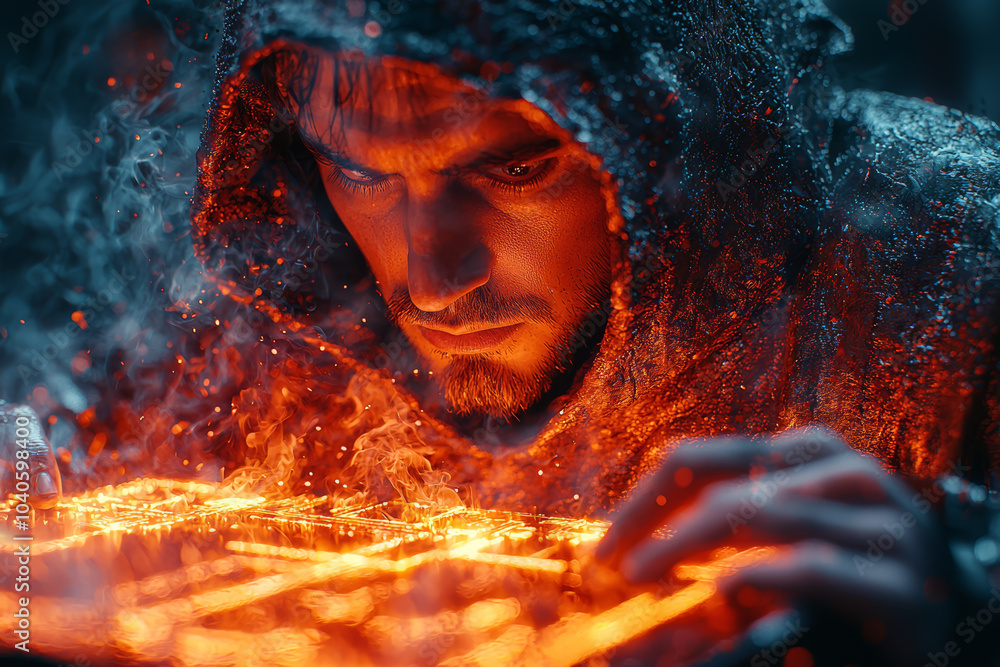 Aufkleber a hacker attempting to breach a firewall, symbolizing the ongoing threat of cyberattacks. concept of