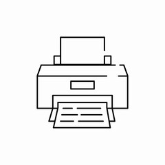 printer device icon sign vector
